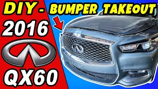 DIY 2016  2017  2018 2019  2020 Infiniti QX60 Front Bumper Removal  Any Bumper Takeout [upl. by Armelda324]