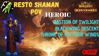 🔥Resto Shaman 25man HEROIC CATA RAID WORLD TOUR 🔥  World of Warcraft Cataclysm [upl. by Amikehs]