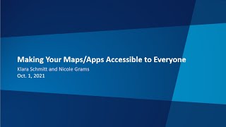 Making your Maps Accessible to Everyone  Lunch and Learn [upl. by Michaeu519]