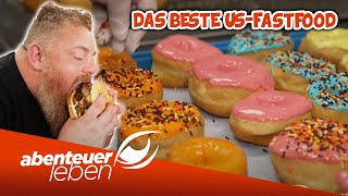 Donuts amp Burger vom Rost Das BESTE USFastfood der Route 66  Teil 1  Abenteuer Leben  Kabel Eins [upl. by Yoho]