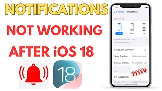 iOS 18 How To Fix Notifications Not Working on iphone after ios 18 [upl. by Arit]