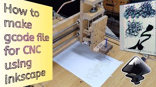 How to make gcode file for CNC using inkscape  TMPF [upl. by Ettinger]