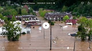 Asheville NC flooding from Helene [upl. by Acinorehs]