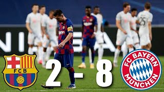 Barcelona 28 Bayern Munich  Full Highlights with English Commentary 2020 [upl. by Einram545]