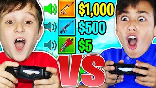 FIRST TO GUESS GUN SOUND WINS 1000  9YR OLD vs 12YR OLD 1V1 Fortnite Challenge [upl. by Vevina176]