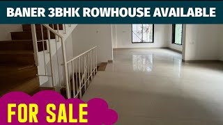 Pune Baner 3bhk RowhouseReady to movepan card club road luxurious resale Rowhouse available [upl. by Ybbil]