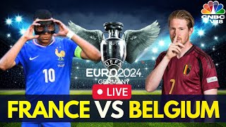 EURO 2024 LIVE France vs Belgium Match LIVE Score  FRA VS BEL Match LIVE  Kylian Mbappé  N18G [upl. by Anelleh]