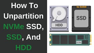 How To Unpartition Or Delete Partitions For Your SSD m2 NVMe SSD And HDD In Windows 10 [upl. by Austina]