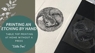 Dry Point Etching Without a Press  How to Hand Print [upl. by Ruttger276]