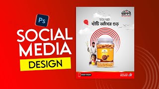 Social Media Design  Organic Food  Bangla Design Idea [upl. by Coltun]