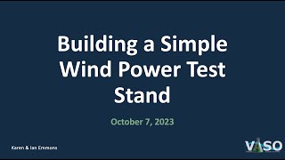 Building A Simple Wind Power Test Stand [upl. by Seale751]