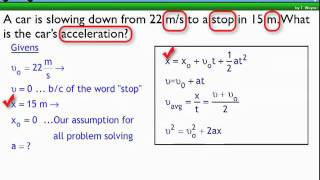 Kinematics Simple Examplemp4 [upl. by Fawn]