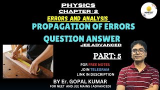 PROPAGATION OF ERROR PYQ JEE ADVANCED QUESTION ANSWER  PART 5  viralvideo physicsjeemains [upl. by Jedidiah]