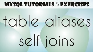 13 MySQL Tutorial for Beginners Table Aliases Self Joins [upl. by Idisahc931]