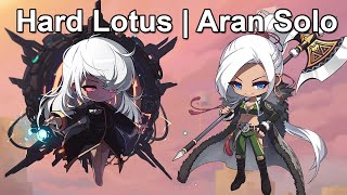 First Hard Lotus Solo on Aran  MapleStory [upl. by Eaneg]