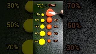 Lemon Yellow Vs Coral Very Satisfying color mixartcolormixingsatisfyingtrending [upl. by Fink]