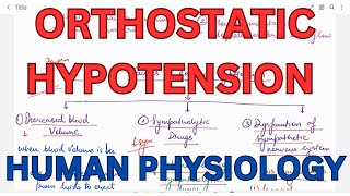 Postural or Orthostatic Hypotension causes of hypotension  CVS [upl. by Ellesirg541]