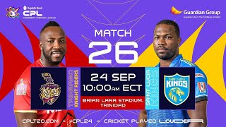 LIVE  Trinbago Knight Riders vs St Lucia Kings  CPL 2024 [upl. by Rheinlander]