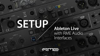 How to setup Ableton Live with RME Audio Interfaces [upl. by Kamillah609]