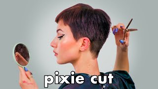 Cutting a Pixie cut on myself to see how hard it is [upl. by Henricks]