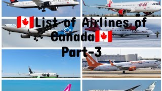 List of Airlines of Canada Part3  Aviation BD [upl. by Nanreh]