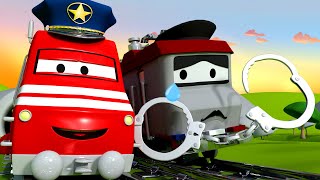 Tren Troy Tren Şehri’nde  Polis tren  Araba Şehri 🚄 Çocuklar için çizgi filmler [upl. by Ayotnahs]