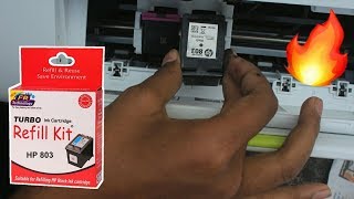 HP 803 Black Ink Cartridge Refill  Refilling Ink Black  Dekh Review HindiUrdu [upl. by Farny]