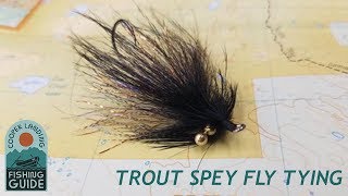 How To Tie A Deadly Trout Spey Swinging Fly  The Black Death [upl. by Trilbi]