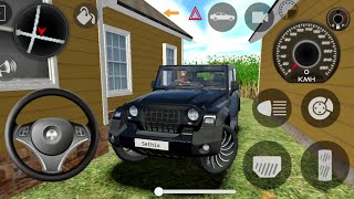 Black Mahindra Thar Realistic Car Driving  Indian Car Simulator 3D Game  Car Game Android Gameplay [upl. by Kammerer]