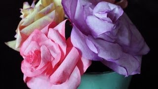 DIY Coffee Filter Roses free template [upl. by Ikik]