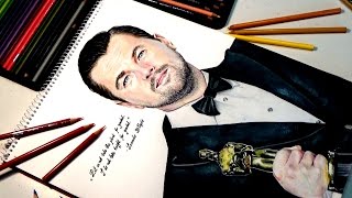 Drawing Leonardo DiCaprio  Oscar 2016  Tiziana T [upl. by Obrien]