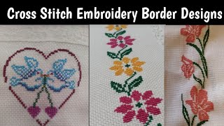 Cross Stitch Embroidery Border DesignsCross Stitch Design cookncraftainment [upl. by Ramled]