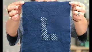 Sashiko Stitched Monograms [upl. by Atiz]