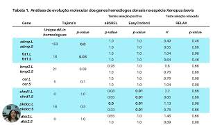 Evolução molecular de homeólogos de genes do organizador de Xenopus laevis [upl. by Ateikan744]