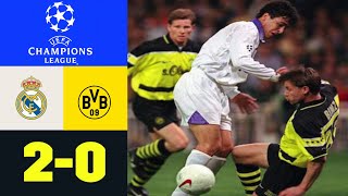 Real Madrid vs Borrusia Dortmund Semifinal UCL 199798  1st Leg ● Highligths 01041998 [upl. by Ydnim]