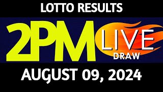 Lotto Result Today 200 pm draw August 09 2024 Friday PCSO LIVE [upl. by Nilre]