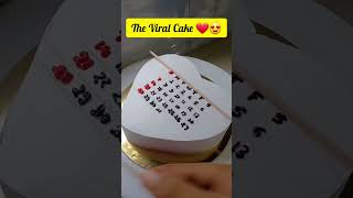 heart cake design calendar clenddar shortvideo cake [upl. by Anirav]