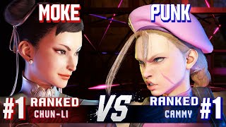 SF6 ▰ MOKE 1 Ranked ChunLi vs PUNK 1 Ranked Cammy ▰ Ranked Matches [upl. by Nathan51]