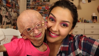 Adalia Rose Does My Makeup  PinkPurple Party Poppin Eyes   Adalia Rose  Lifeofval [upl. by Nosidda]