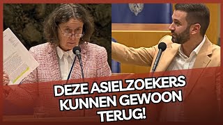 PVVminister Faber maakt DENKLEIDER furieus omdat ze ASIELZOEKERS terug wil sturen [upl. by Gardel]