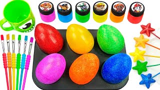 Satisfying Video Rainbow Mixing All Lollipop amp Color EGGS From Rainbow Magic Candy amp Cutting ASMR [upl. by Akemhs]