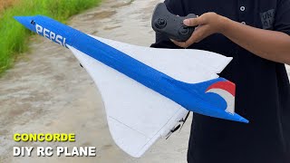 Try to making and flying a Concorde Pepsi airplane RC [upl. by Gaddi791]