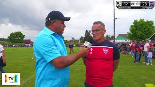 Rugby 230521 Montée F2 Navarrenx contre Mugron Interview fin match entraineur mugron Pascal [upl. by Ecnaled868]