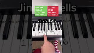 Easiest Jingle Bells Piano Tutorial 🎅🏼🎄 shorts piano [upl. by Ias763]