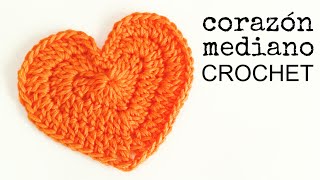 Cómo hacer un CORAZÓN Mediano a Crochet  Paso a Paso [upl. by Brien684]