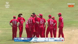 Denmark Cricket Bowling Wickets  Denmark vs Kenya ICC Challenge League 2024 [upl. by Eenaffit]