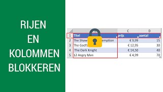 Rijen en kolommen blokkeren of vastzetten in Excel [upl. by Yeldua]