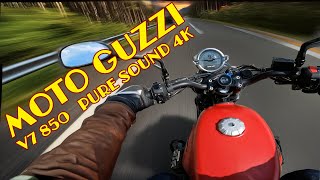 Moto Guzzi V7 850  PURE SOUND 4K [upl. by Davon]