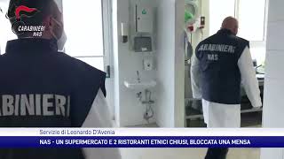 Operazione Nas Napoli chiusi un supermercato e due ristoranti [upl. by Kizzee730]