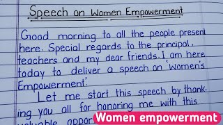 Women empowerment essay in English  Women Empowerment  Speech on Women Empowerment for Students [upl. by Afton]